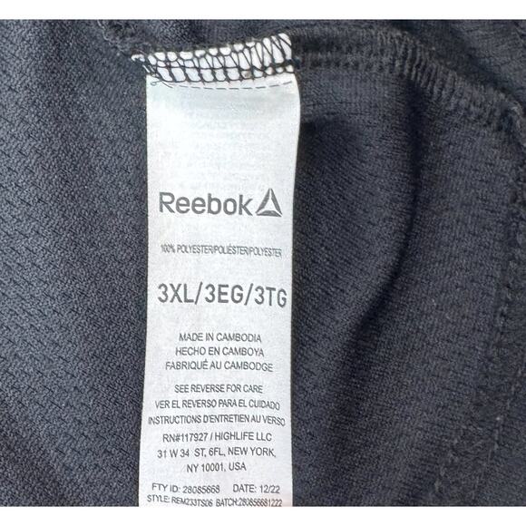 Reebok Men's 2XL Black Performance Polo Shirt Short Sleeve Moisture Wicking Golf - Picture 7 of 7